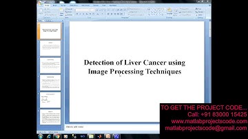 Detection of liver cancer using image processing techniques-2019-20