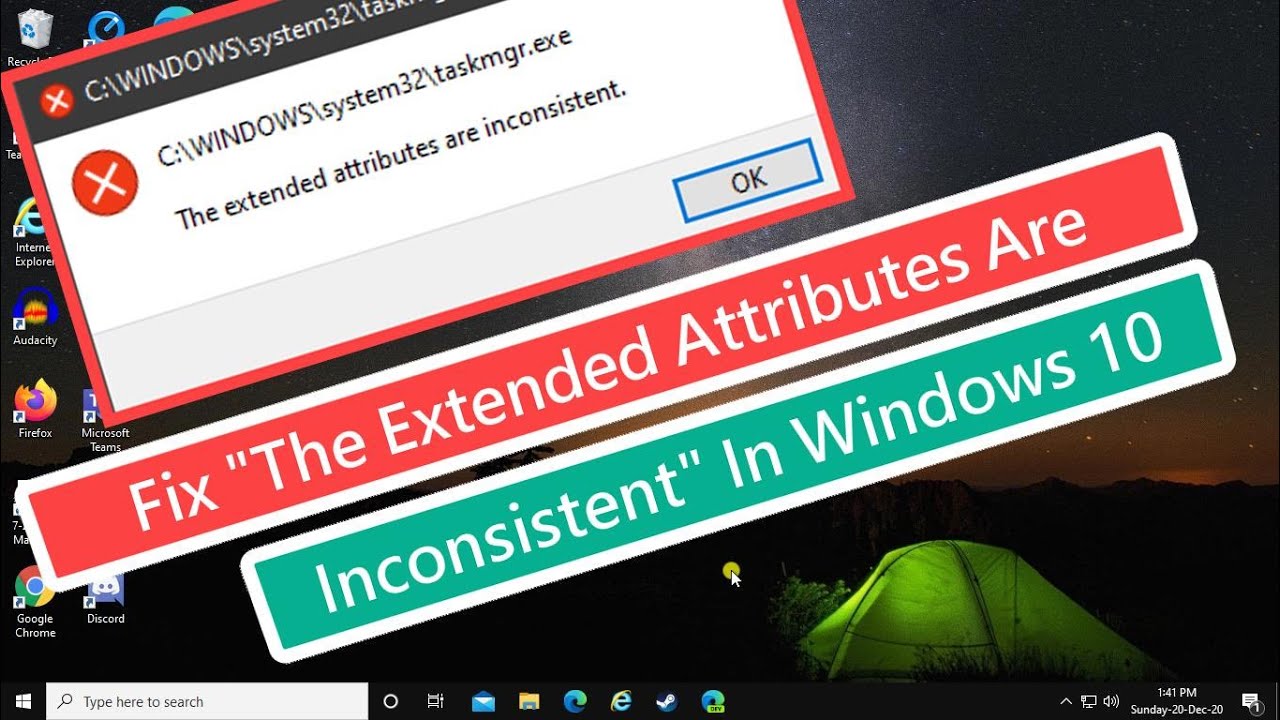 Расширенные атрибуты несогласованы – как исправить The Extended Attributes Are Inconsistent – How to Fix