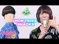 Mob’s Voice Actor Tries Western Dairy Snacks | Mob Psycho 100