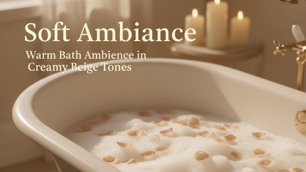 Soft Embrace | Warm Bath Ambience in Creamy Beige Tones