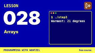 Lesson 028 · Arrays | Programming with Wantzel