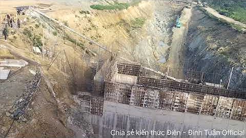 Công trường Thủy điện Đồng nai 1 đang thi công tại Di Linh - Lâm Đồng