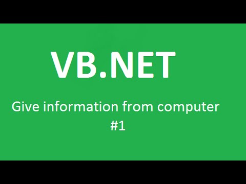 [VB.NET] Take information from computer