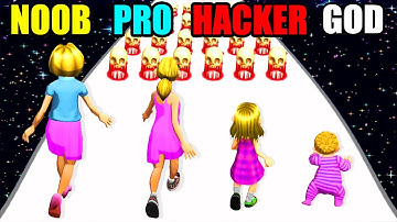 NOOB vs PRO vs HACKER vs GOD Run of Life