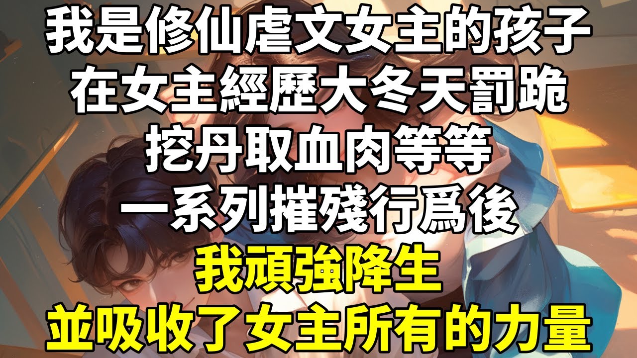 我是修仙虐文女主的孩子。在女主經歷大冬天罰跪，挖丹取血肉等等一系列摧殘行爲後，我頑強降生，並吸收了女主所有的力量。 