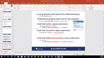Asp.net Core - Linq basic methods (Where, OrderBy, FirstOrDefault, ToList, ..)