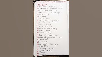 4th semester elements of modern physics important short questions || Core-9 question #shorts #viral