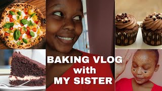 Cute baking in the day… pizza wars in the evening !!!🍕 😭😂