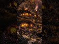 Calm your mind with waterfall sounds💧Warm fantasy countryside ambience #fantasy #study #relax #sleep