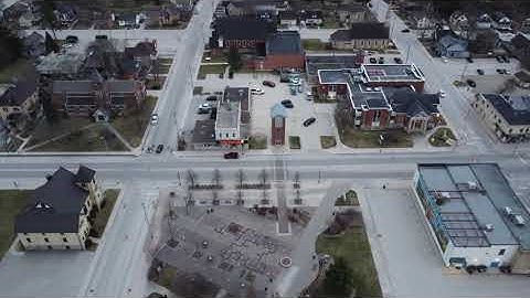 Downtown Hanover, Ont.   Using waypoints on map.  Using Litchi app (Android) Dji mini 2