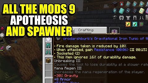 Ep31 Apotheosis and Spawner - Minecraft All The Mods 9 Modpack