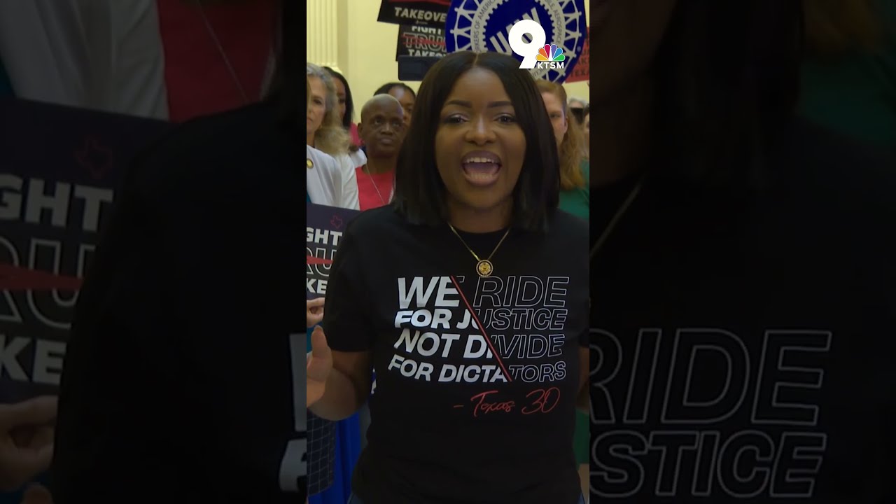 Texas Democrats Protesting Against Proposed Congressional Map