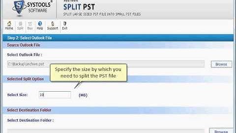 Split Outlook PST File