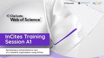 InCites Training on Webinar for Mahidol Staff Session 1: 20 August 2021