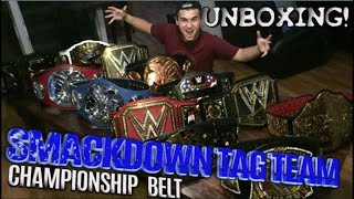 WWE SMACKDOWN TAG TEAM CHAMPIONSHIP TITLE BELT UNBOXING!