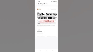 SHOPEE AFFILIATE!! PROOF OWNERSHIP BANK CERTIFICATE APPROVED AGAD!