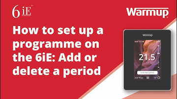 How to: Learn how to set a programme on your Warmup 6iE Smart WiFi Thermostat