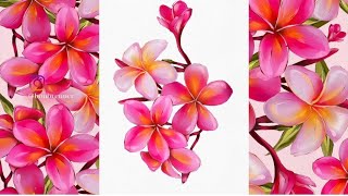 Tropical Flower Watercolour Illustration Timelapse in Procreate 🌺🌸 | By Bonnie Brenner