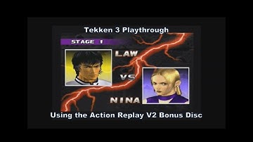 Tekken 3 Law Playthrough using the Action Replay V2 Ps2 Bonus Disc for Ps1 :D #Playstation #Sony