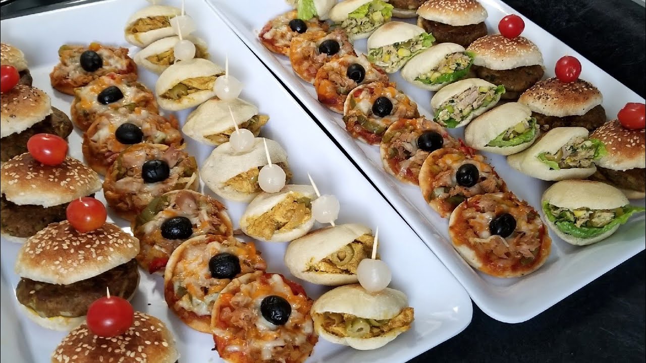 برعي ضيوفك ب 4 مملحات اقتصادية و لذيذة : بطبوط معمر بنكهتين، ميني بيتزا و برجر ...