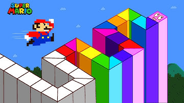 Numberblocks Snake Calamity Maze | Big trouble in Super Mario Bros | Game Animation