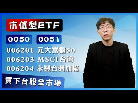   台股ETF 0050 0051 006201 006203 006204 買下台股全市場