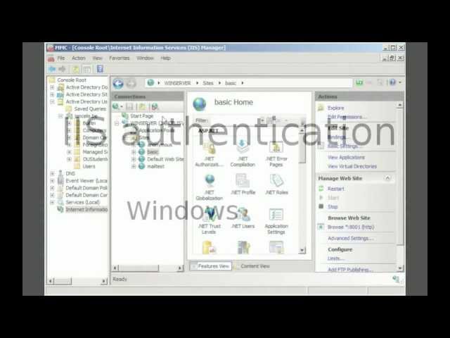 IIS windows authentication configuration example class=