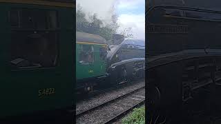 LNER Gresley A4 4-6-2 No.60007 'Sir Nigel Gresley' leaving Ropley station #steamengine #railway