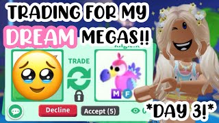 TRADING FOR MY DREAM MEGAS!🥹💕DAY 3!🐯🎋(SUCCESSFUL!)🍌#adoptmeroblox #preppyadoptme #preppyroblox