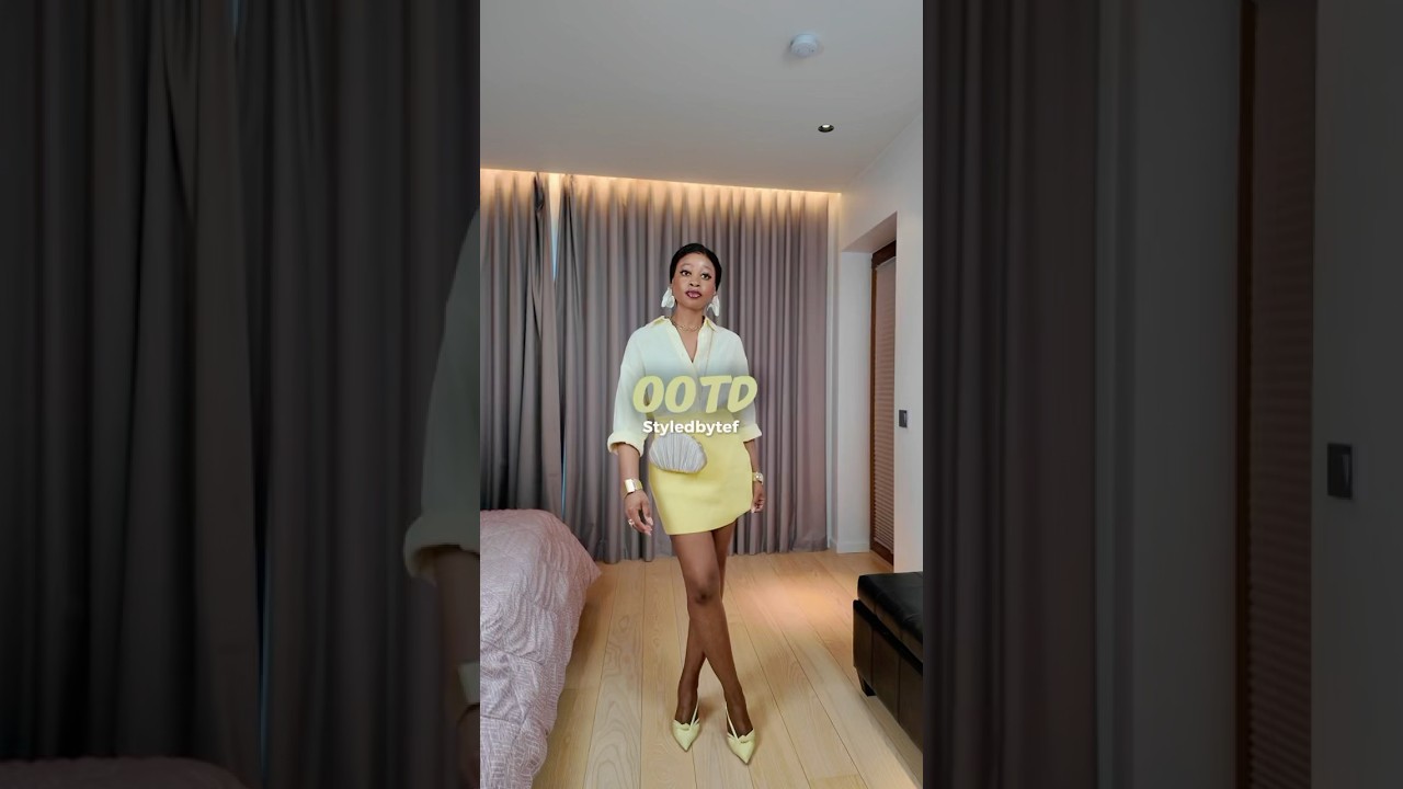 What to wear in summer 💛 Pastel yellow outfit ideas #OOTD #outfit #style #fashion #fashionshorts