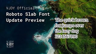 Roboto Slab Font Update Preview screenshot 1