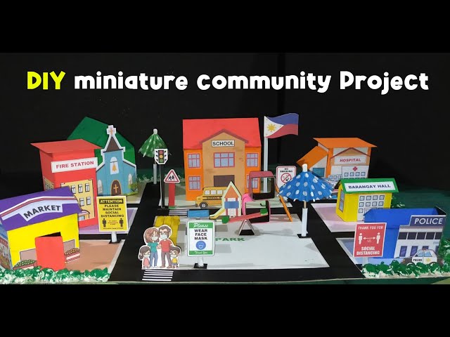 How to Make Miniature House, Building for Community School Project ( DIY ) class=