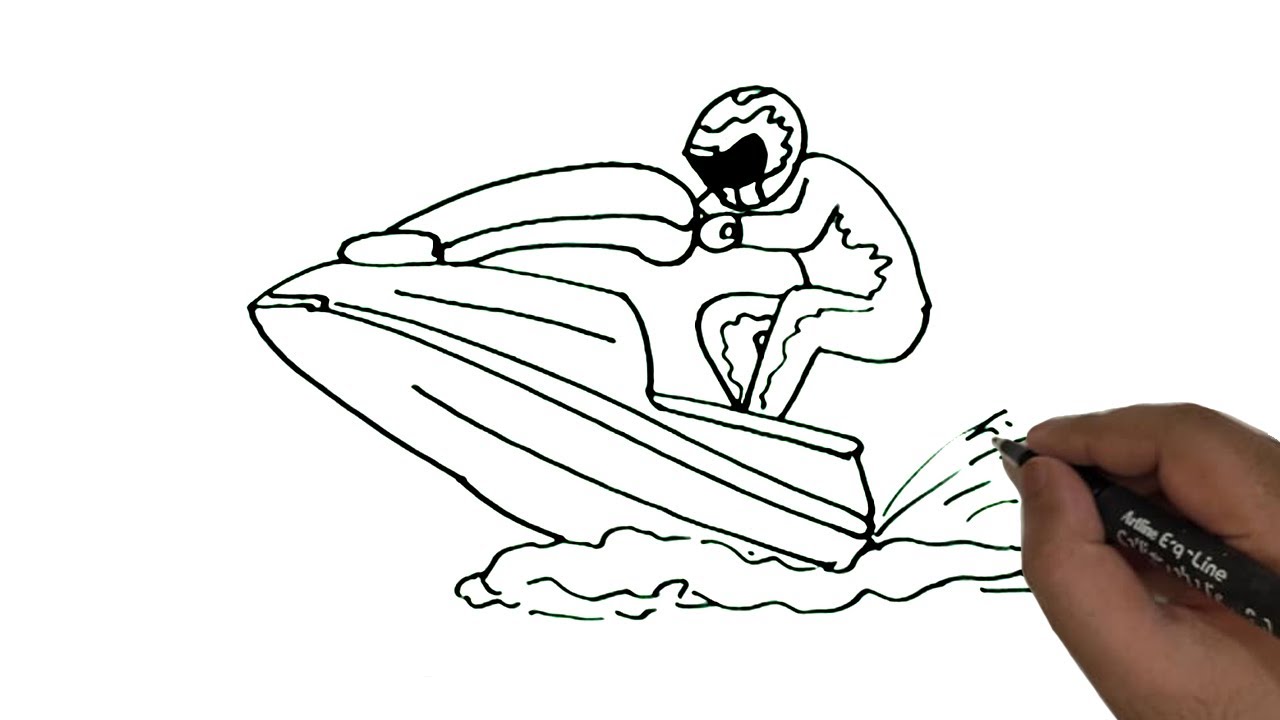 DavideAnzaloneID on X Single line drawings trying to sketch without  lifting the hand from paper  iPad     Doodled for this  weeklydesignchallenge  jet ski     