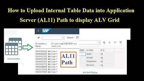 How to Upload Internal Table Data into Application Server (AL11) Path and display ALV Grid.