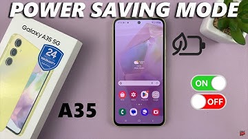 How To Turn ON /OFF Power Saving Mode On Samsung Galaxy A35 5G
