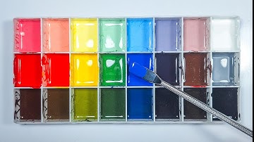 How to Create 24 Colors Using Basic Acrylic Paint | Satisfying Color Mixing