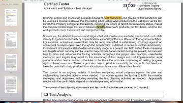 ISTQB Test Manager Certification - Chapter 1.2.2 Test Monitoring and Control