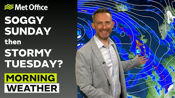 07/12/2025 - Buien trekken naar het noordoosten - Ochtendweerbericht VK – Met Office Weather