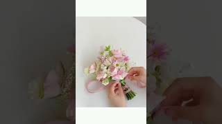 How to wrap a wedding bouquet handle in two ways?