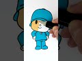 Little Pocoyo Lost His Colors 💙 Let's Find Them #coloring #glitter #art #kids #cartoon #shorts