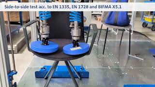 Testing of chairs in accordance with BIFMA X5.1, BIMFA X5.4, EN 1728, UNE 16138