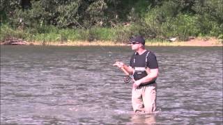 Spiral Spey Cast upper body and hands kinetics (slow motion)