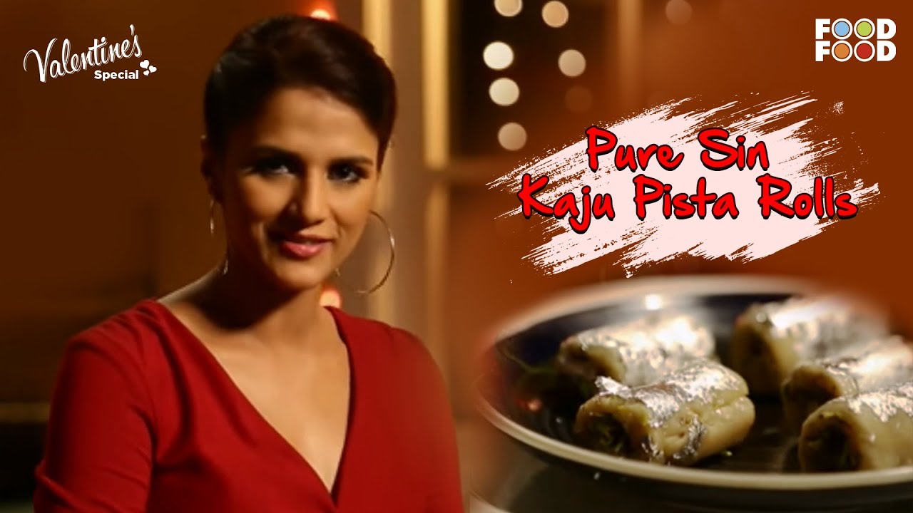 काजू - पिस्ता रोल कैसे बनायें | Kaju Pista Rolls | Cashew Pistachio Rolls Recipe | FoodFood