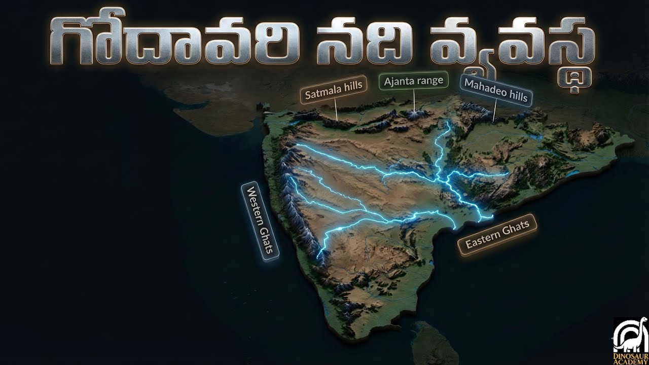 Godavari River System Explained in Telugu | Tributaries, Drainage, Basin | Indian Geography 