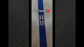How to do beaded loom bracelet.UK Flag bracelet.#costumejewellery #handmadejewlery #handmademaking