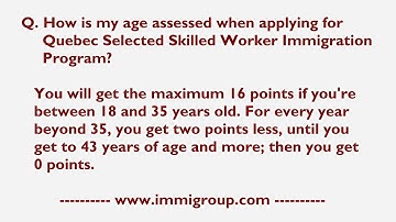 How is my age assessed when applying for QSSW Immigration Program?