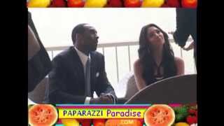 KOBE BRYANT \& wife Vanessa socialize inside reception