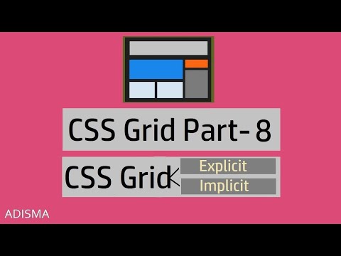 CSS Grid Implicit & Explicit Grid Tutorial in Hindi || Adisma