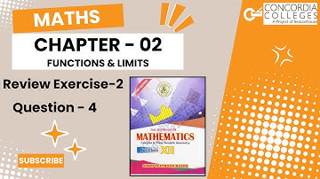Review Exercise 2 Question 4 | Functions & Limits |Class 12 Maths Chapter 2 | Sindh Board | Urdu
