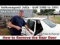 Rear Door Removal | Volkswagen® Jetta - Golf 1985 to 1991 MK2 | Joe Fixes It | Remove VW car door